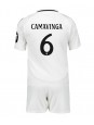 Real Madrid Eduardo Camavinga #6 Dječji Domaci Dres kompleti 2024-25 Kratak Rukavima (+ kratke hlače)